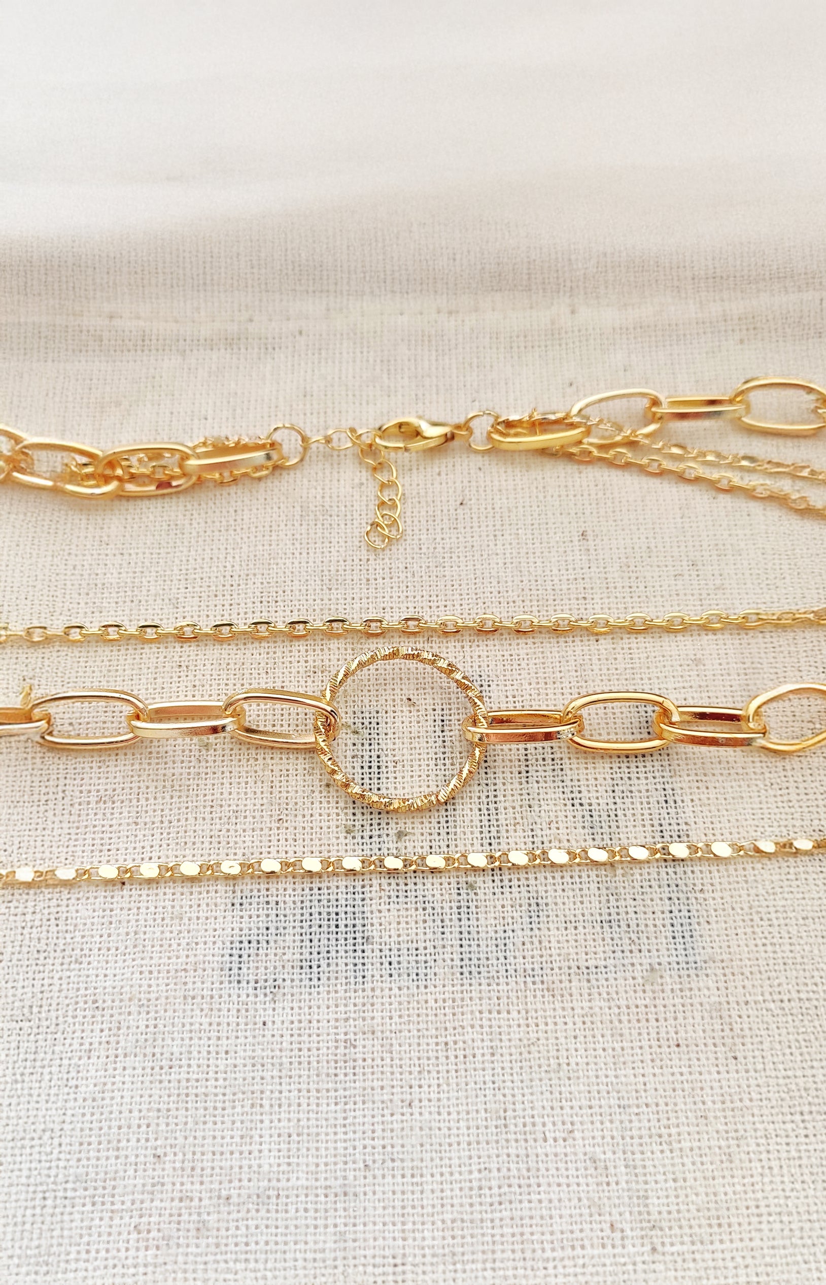 Collier multi-rangs doré - Laiton plaqué or