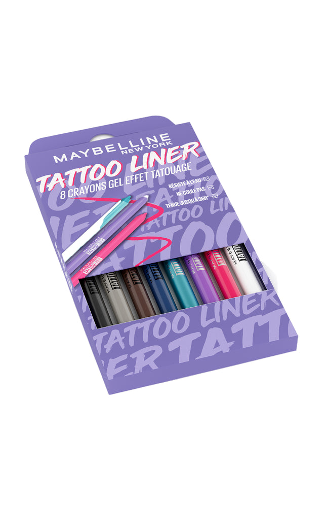 Coffret crayon gel yeux - Waterproof - Tattoo Liner - 8 teintes