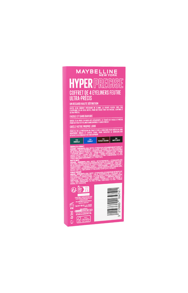 Coffret eyeliners feutre – Hyper Precise – 4 teintes