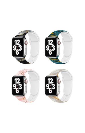 Bracelets pour montres - Silicone - 4 unités