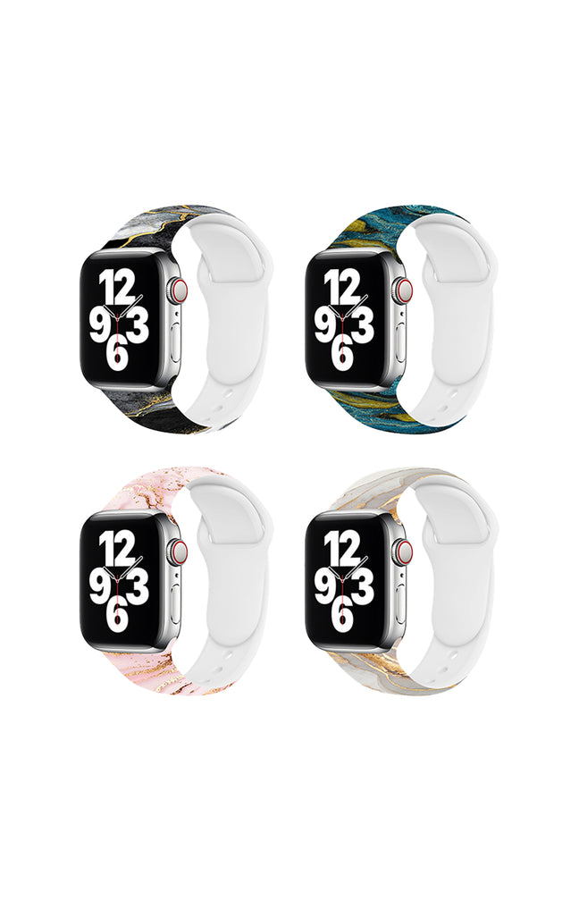 Bracelets pour montres - Silicone - 4 unités