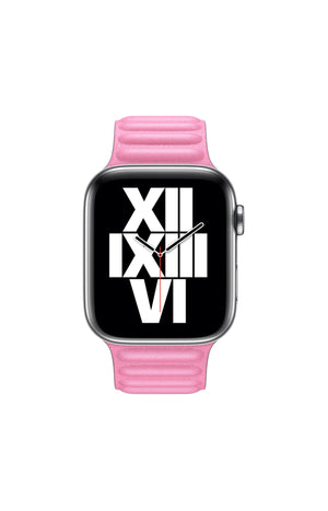 Bracelet montres connectées - Cuir synthétique - Rose