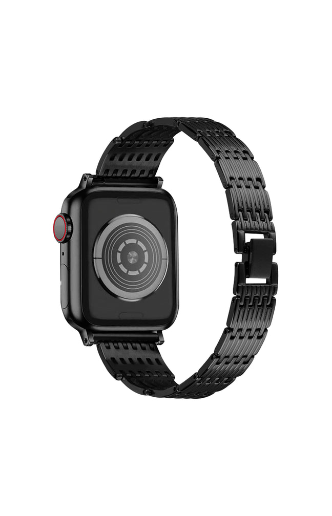 Bracelet montres connectées - Acier - Noir
