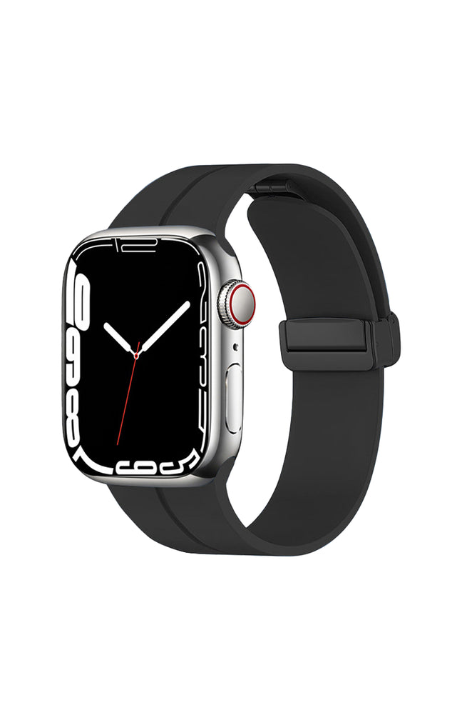 Bracelet montres connectées - Silicone - Noir