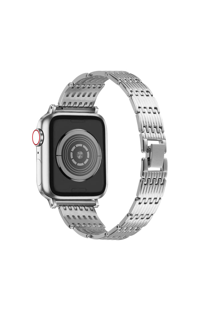 Bracelet montres connectées - Acier - Argenté