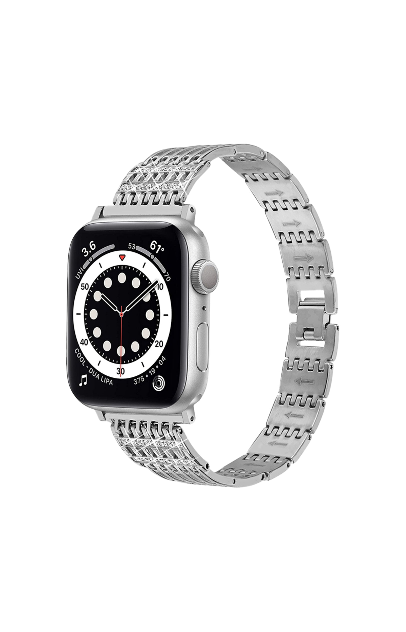 Bracelet montres connectées - Acier - Argenté