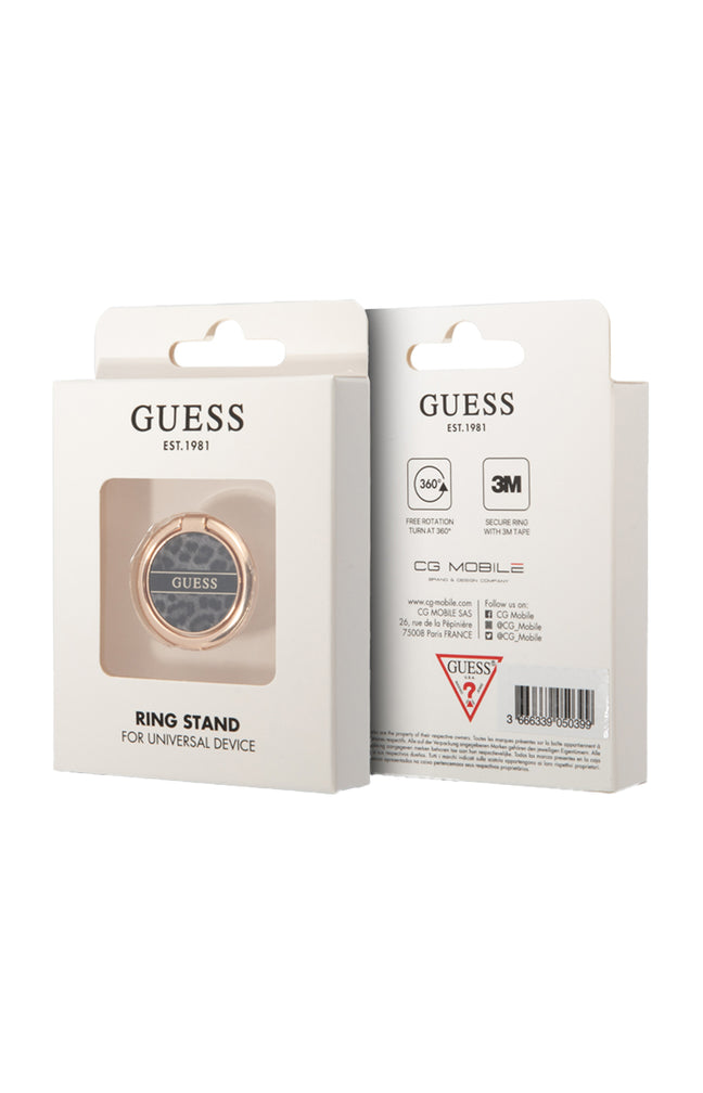 Anneau de support – Guess Léopard Noir – Universel