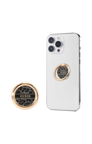 Anneau de support – Guess Léopard Noir – Universel