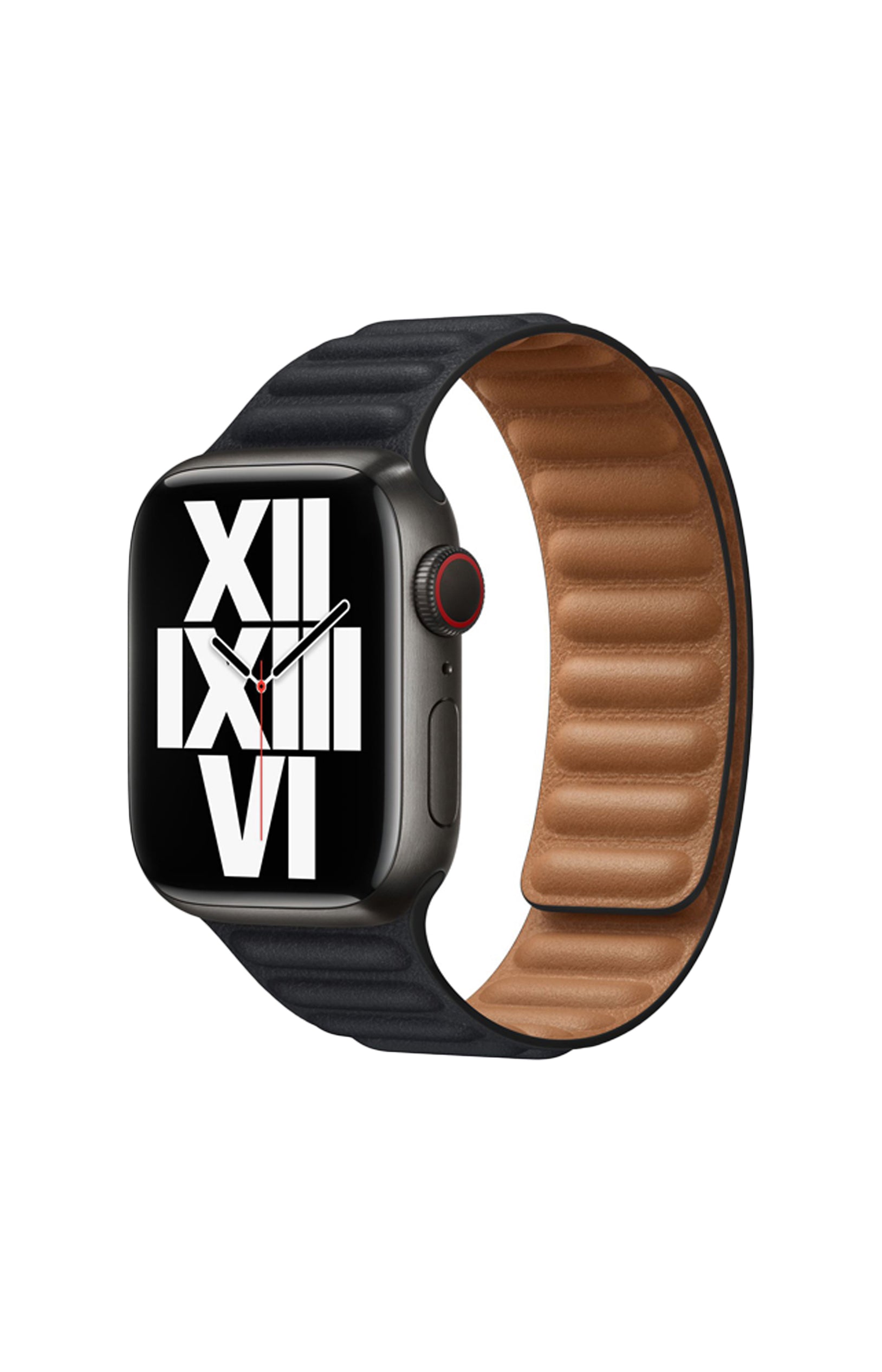 Bracelet montres connectées - Cuir synthétique - Noir & marron