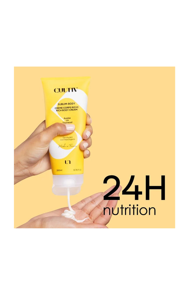 Crème corps nourrissante bio - Avoine, lin & tournesol - 200 ml