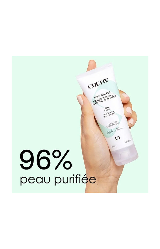 Masque purifiant bio - Feuille de cassis, kaki & algue rouge - Visage - 50 ml
