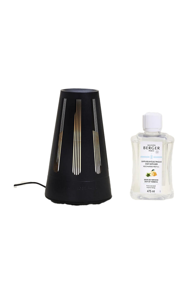 Diffuseur électrique - Amphora Noir Satiné - Zeste de Verveine - 80 ml