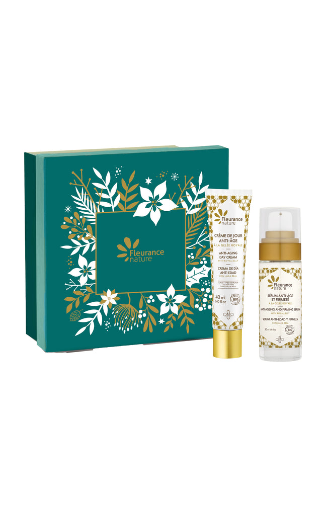 Coffret visage bio - Sérum & crème de jour anti-âge - Royal Nectar