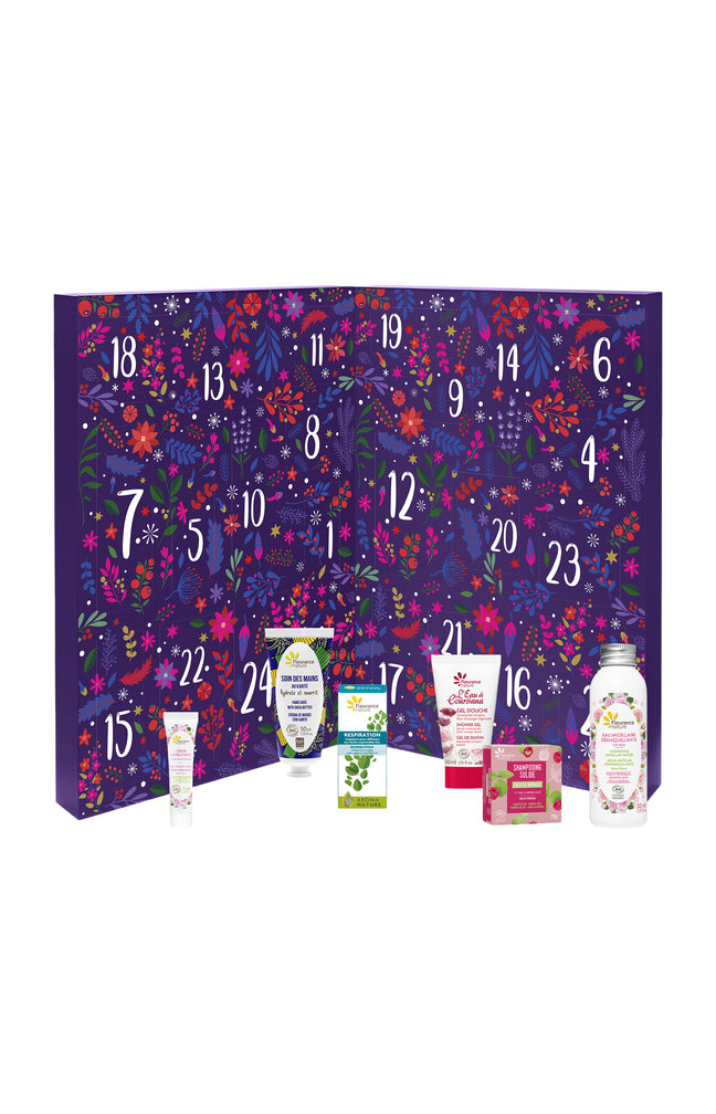 Calendrier de l’Avent bio – Envolée fleurie – 24 produits
