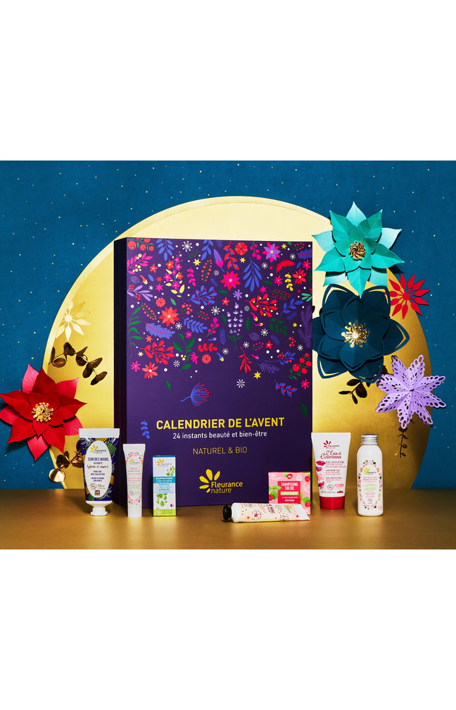 Calendrier de l’Avent bio – Envolée fleurie – 24 produits