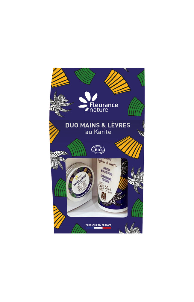 Duo hydratant karité bio - Crème mains & baume lèvres - Coco & vanille