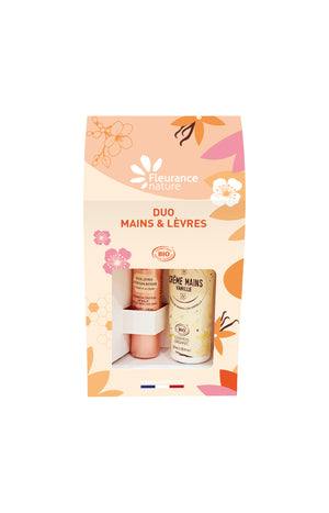 Duo douceur bio - Crème mains & stick à lèvres - Vanille