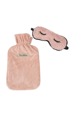 Bouillote & masque en satin - Coloris aléatoire