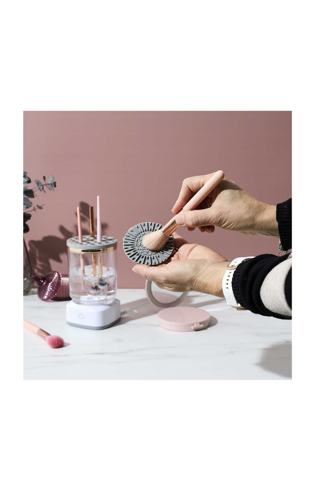 Nettoyeur de pinceaux USB auto-rotatif - Blanc