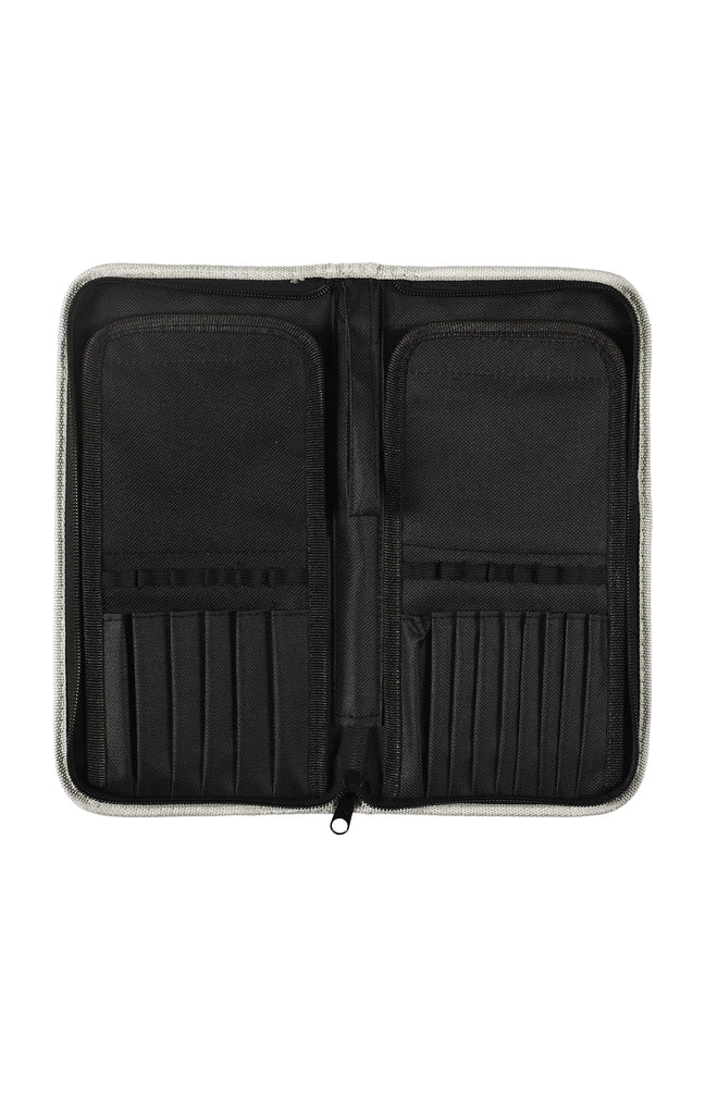 Trousse amovible pour 15 pinceaux - Noir