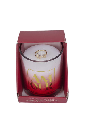 Bougie parfumée bijou - Bague Amour - Rouge
