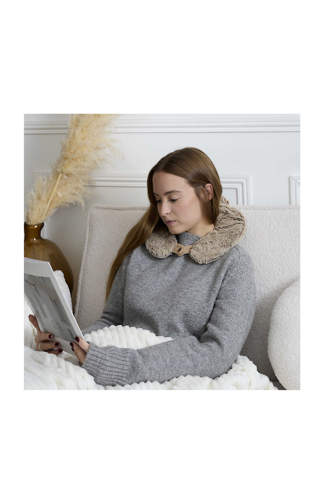 Bouillotte tour de cou & cervicales - Marron