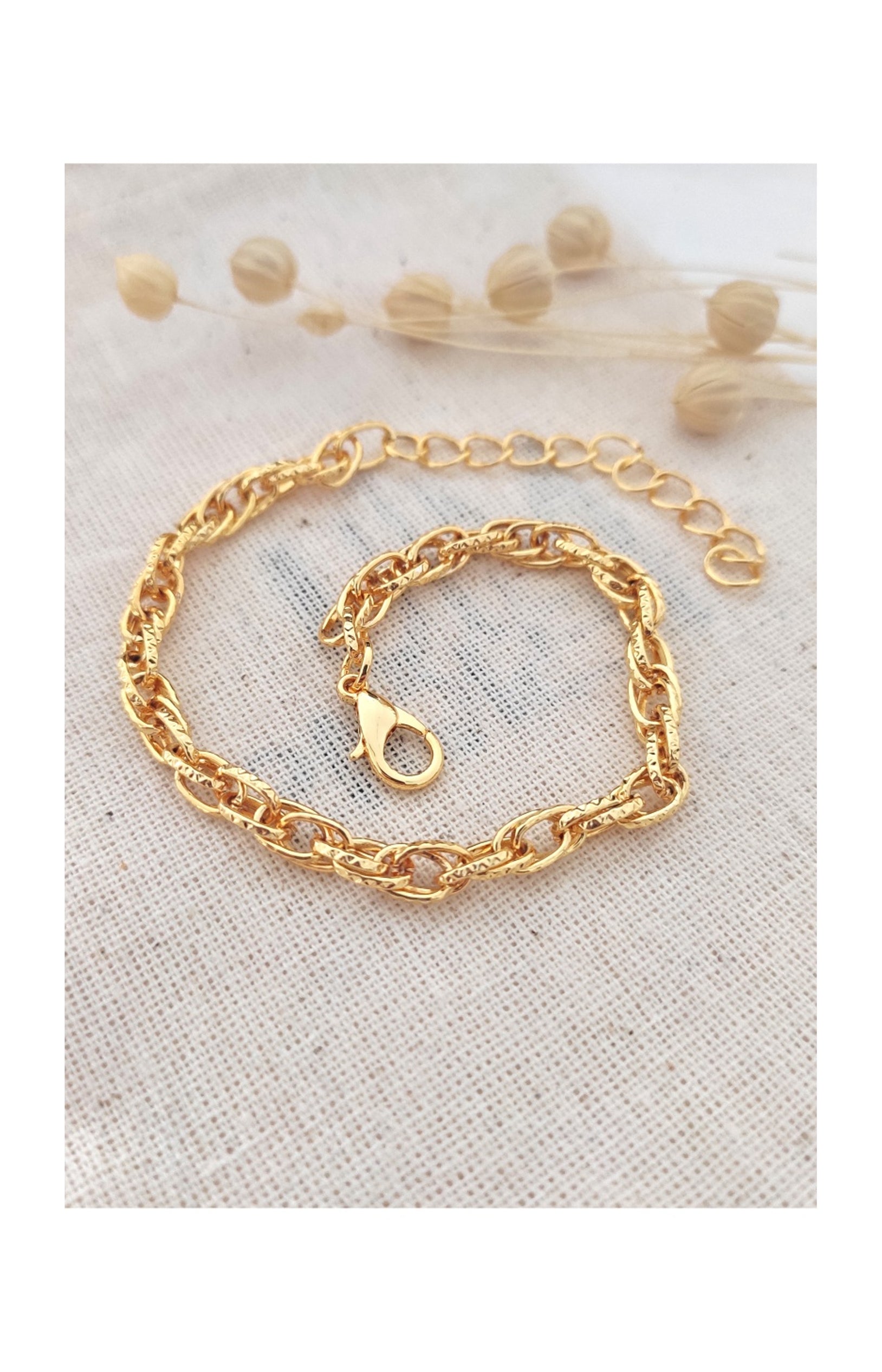 Bracelet doré à l’or fin jaune