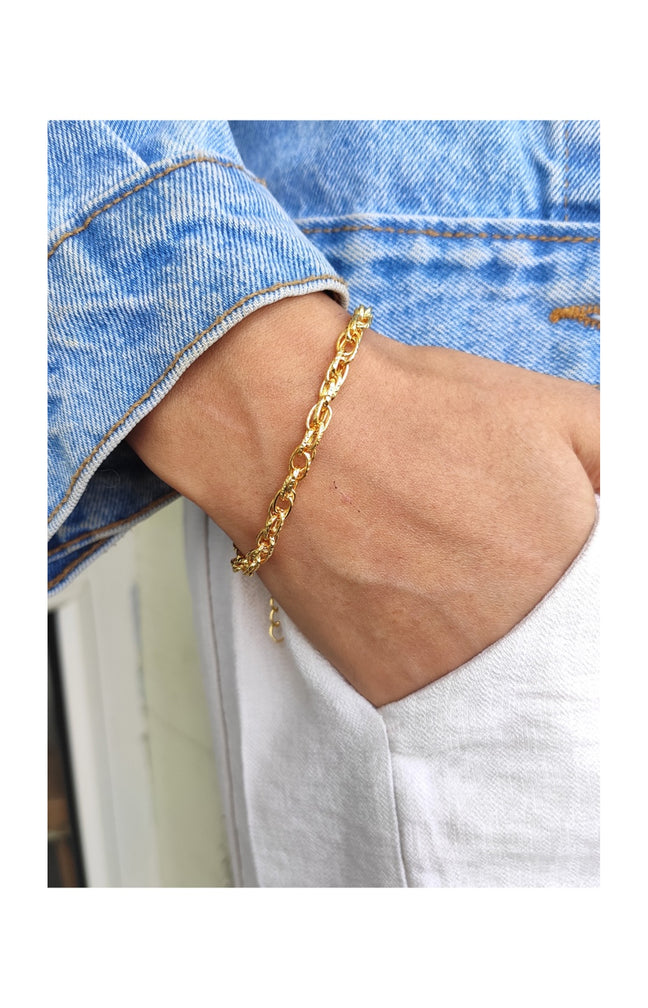 Bracelet doré à l’or fin jaune