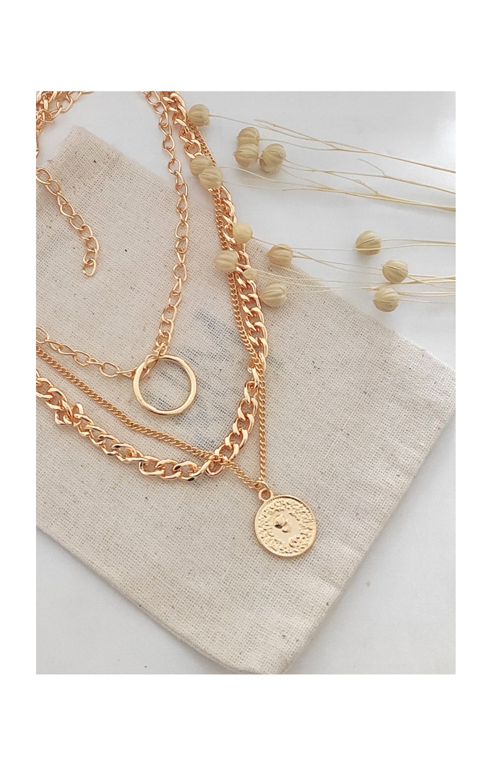 Collier doré à l’or fin jaune