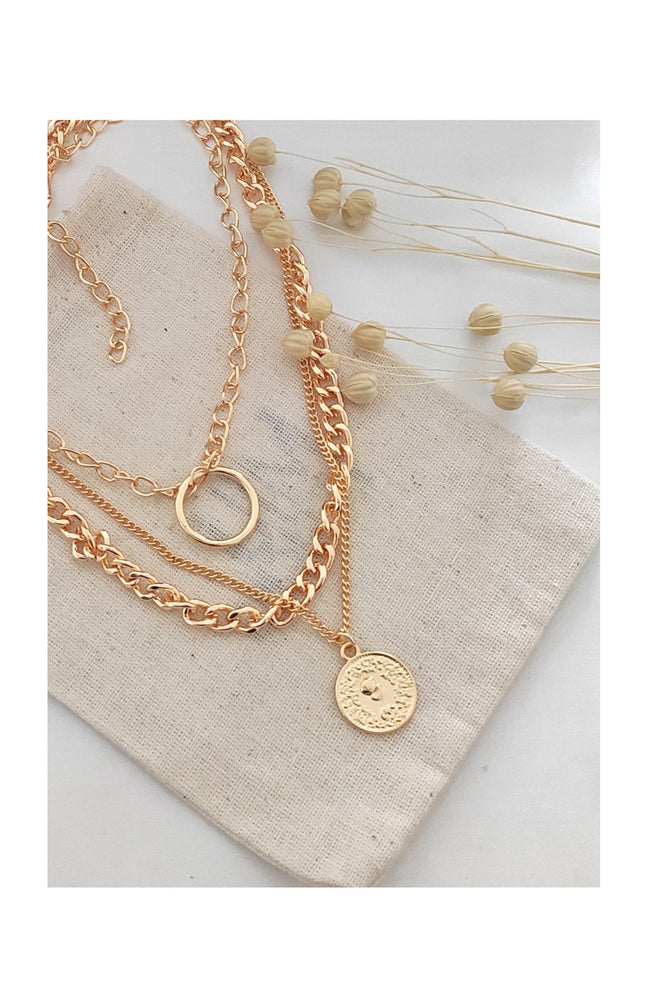 Collier doré à l’or fin jaune