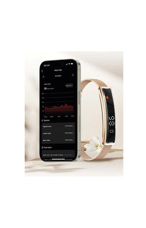 Bracelet connecté - Acier inoxydable - Or rose