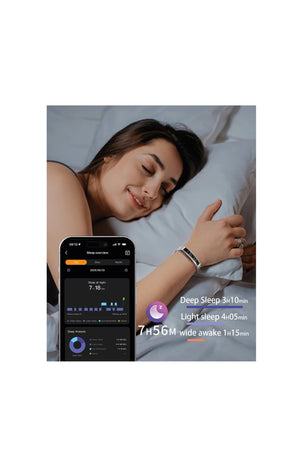 Bracelet connecté - Acier inoxydable - Or rose