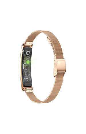 Bracelet connecté - Acier inoxydable - Or rose