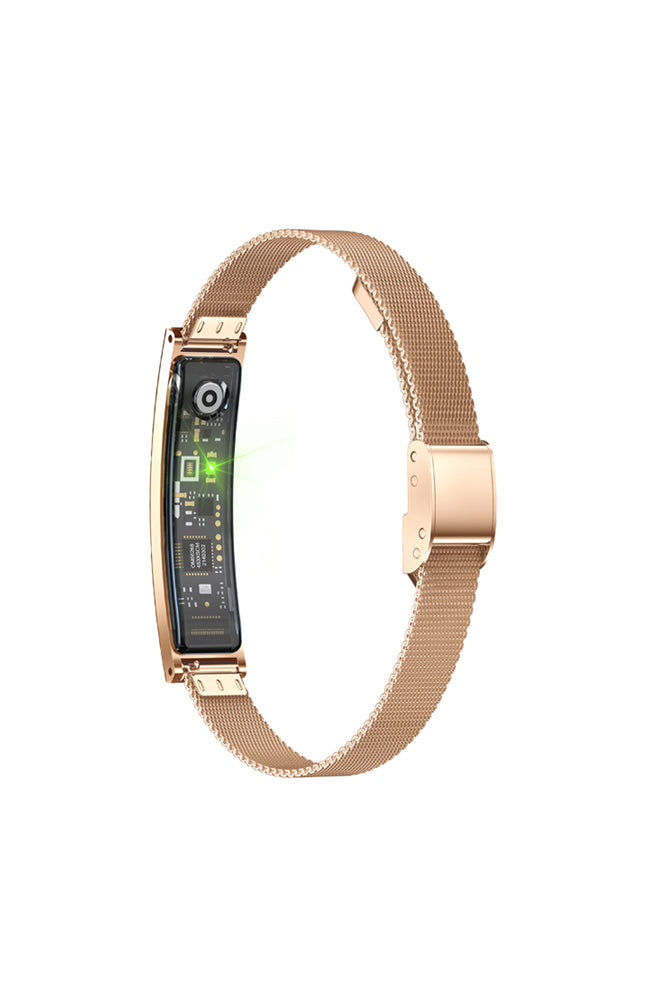 Bracelet connecté - Acier inoxydable - Or rose