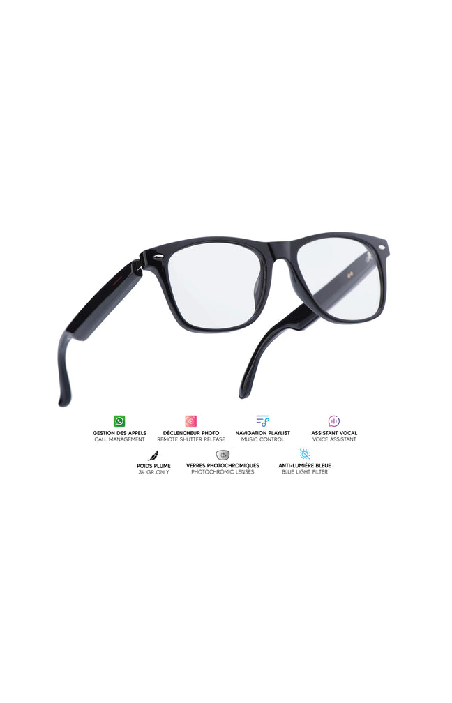 Lunettes connectées – Modèle Sirius - Noir
