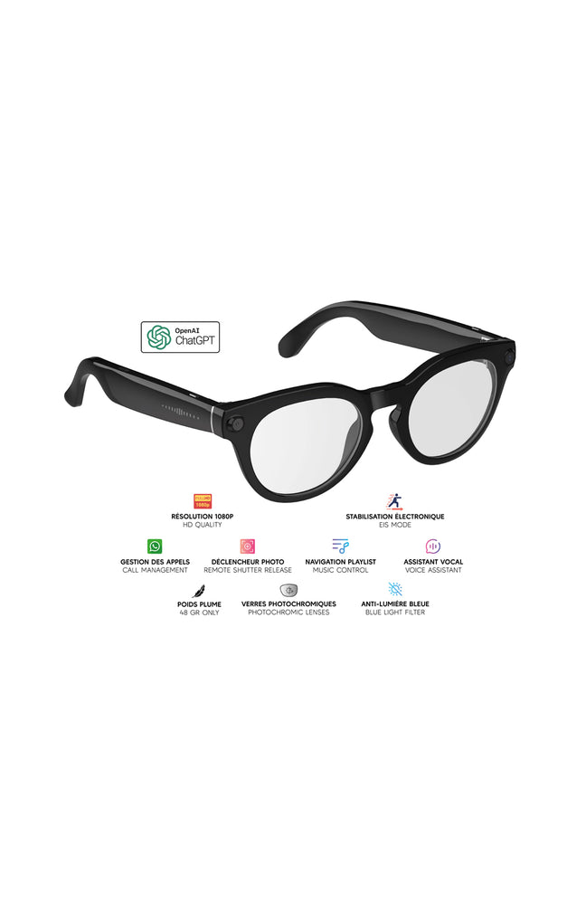 Lunettes connectées – Modèle Elara - Noir
