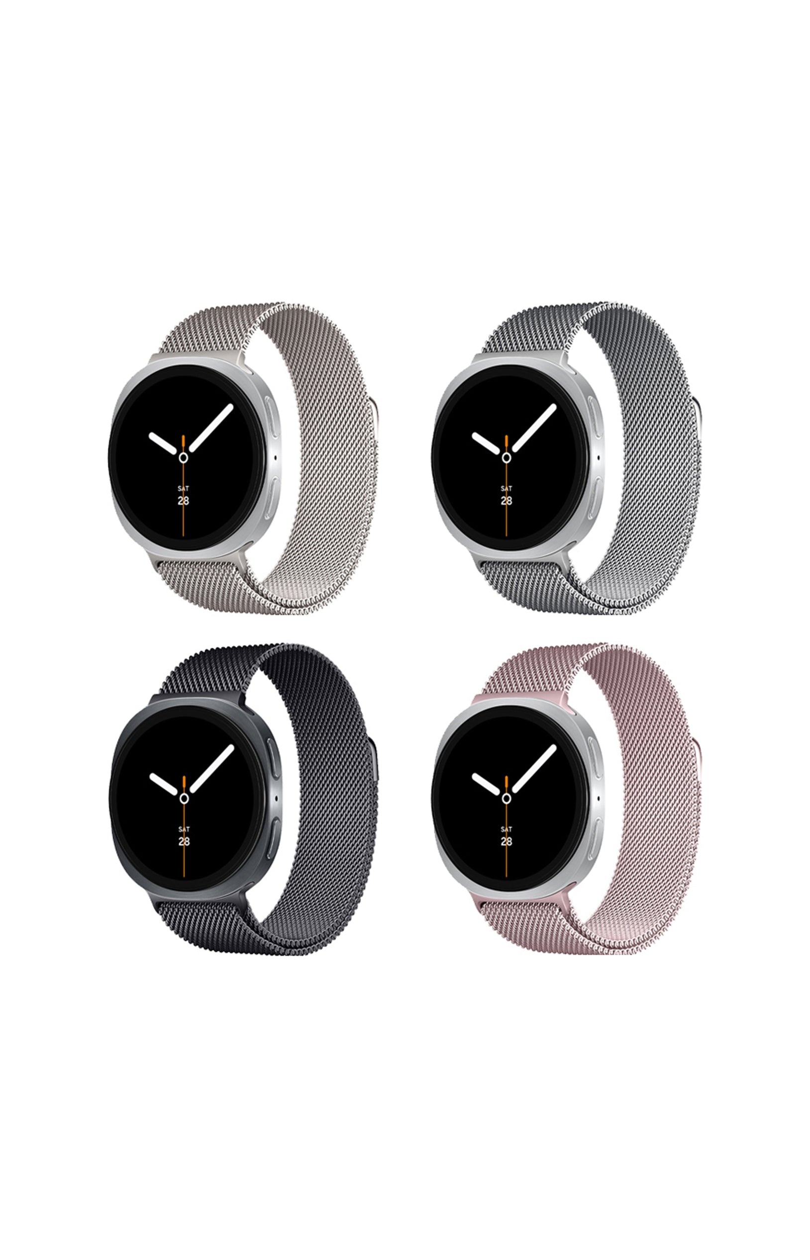 Pack de bracelets pour montres connectées - 4 couleurs