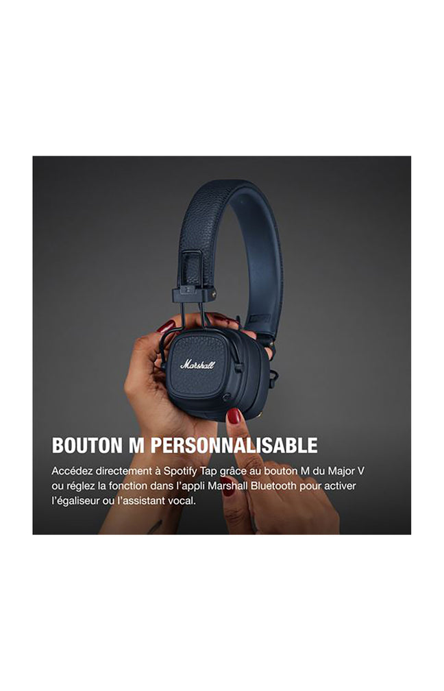 Casque bluetooth - Marshall Major V - Bleu