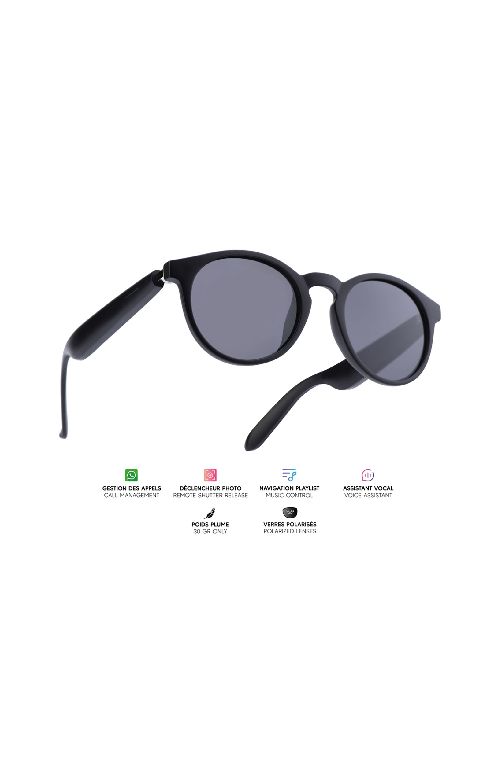 Lunettes connectées – Modèle Eos - Noir