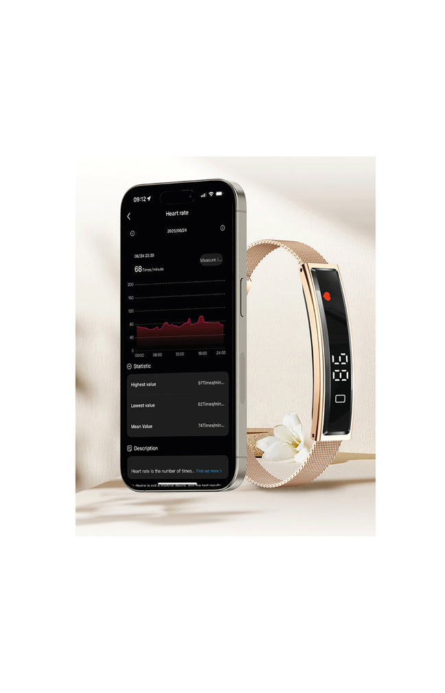 Bracelet connecté - Silicone - Noir