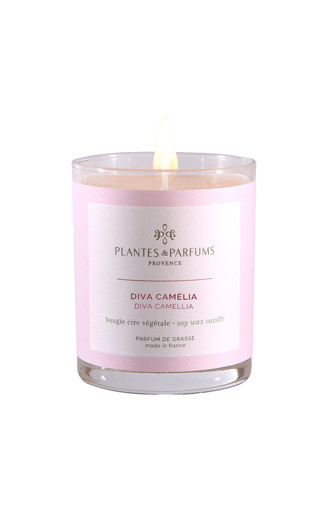Bougie végétale parfumée - Diva camélia - 180 g