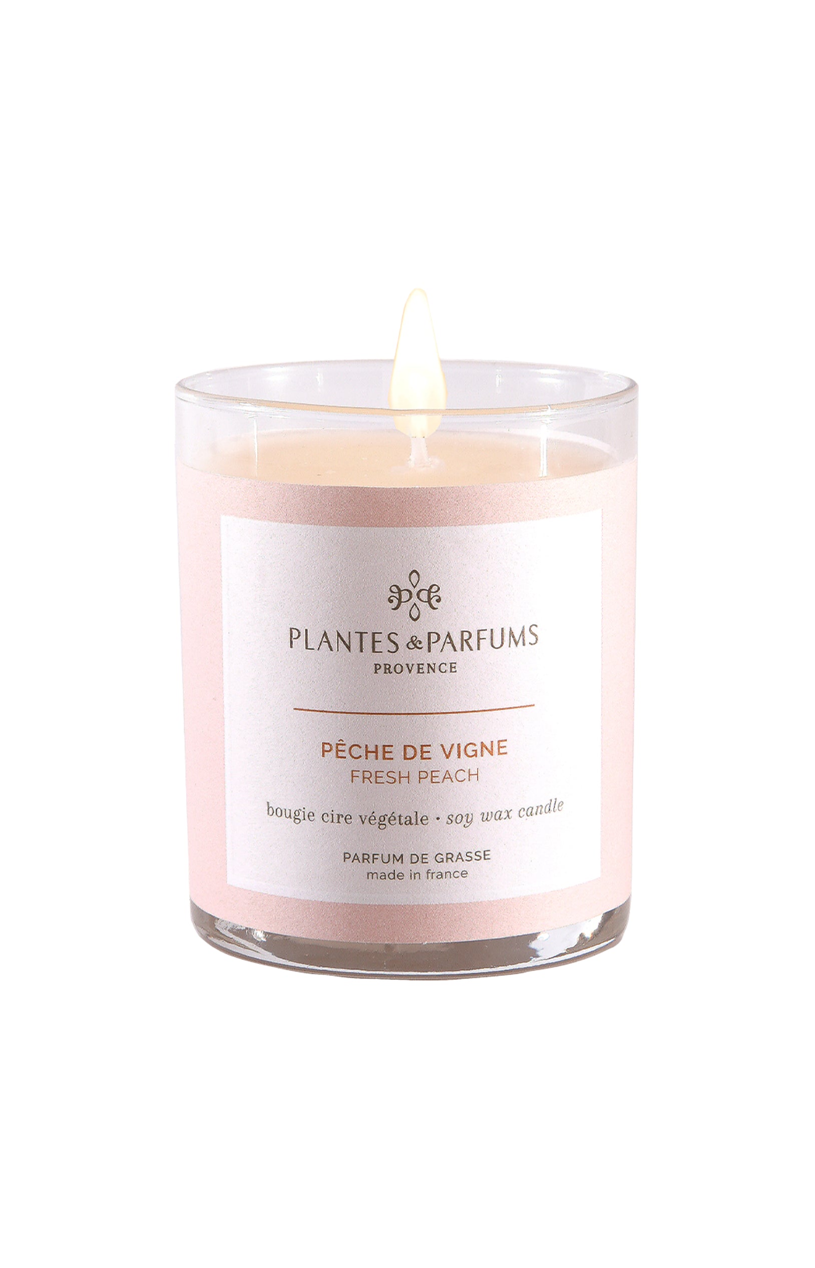 Bougie végétale parfumée - Pêche de vigne - 180 g