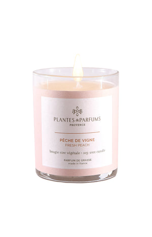 Bougie végétale parfumée - Pêche de vigne - 180 g