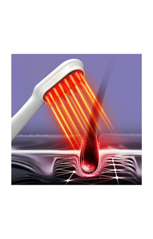 Peigne LED massant - Cheveux - Blanc