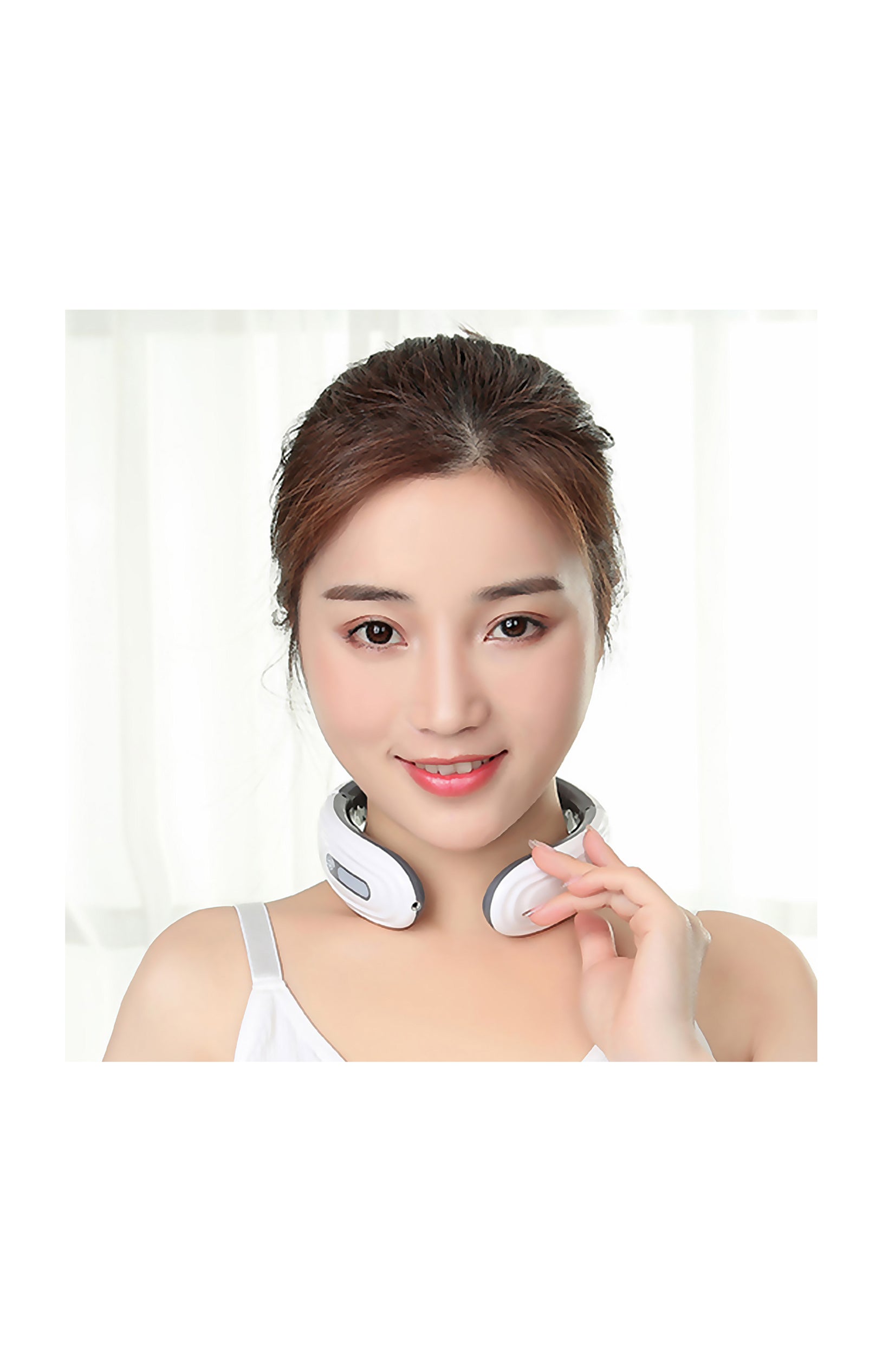 Masseur cervical électrostimulation - Blanc