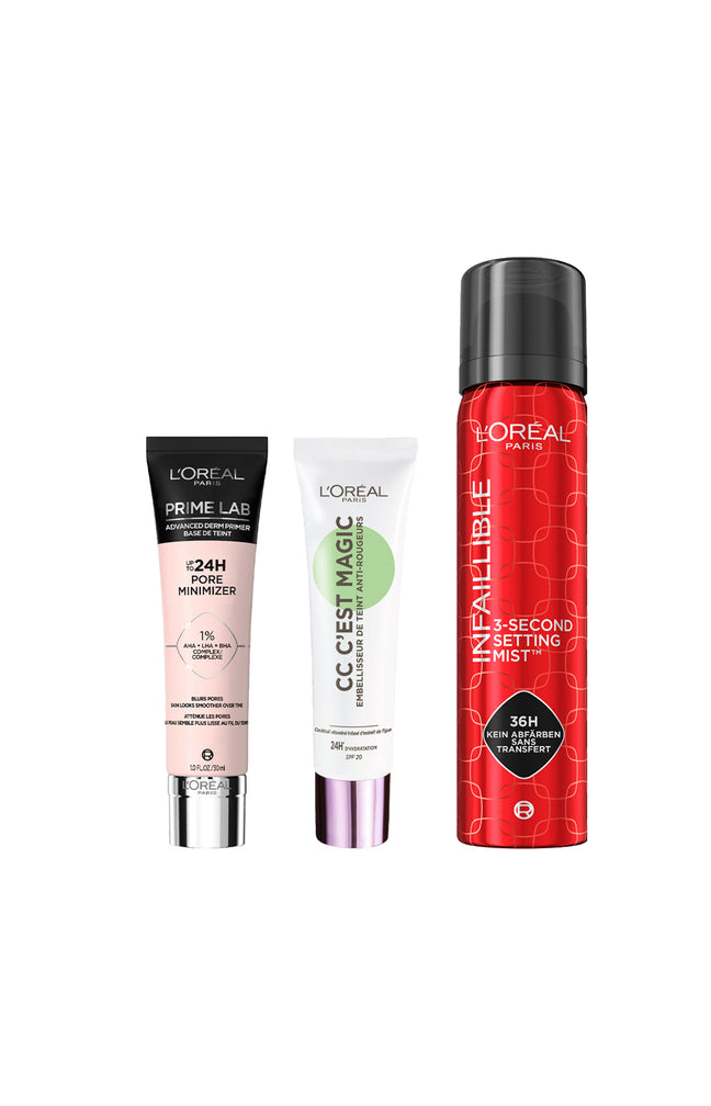 Base de teint, CC crème & spray fixateur - Universel