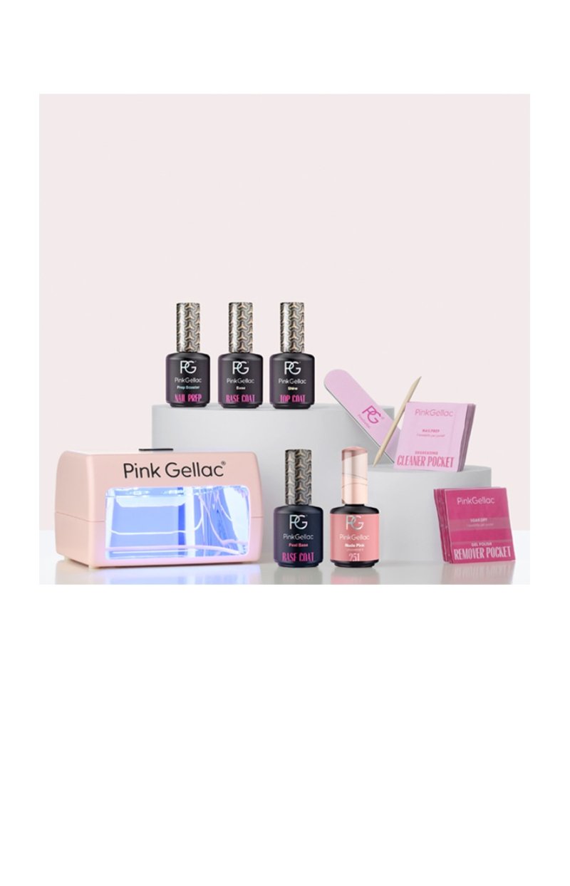 Kit manucure semi-permanente - Nude Pink - 10 produits