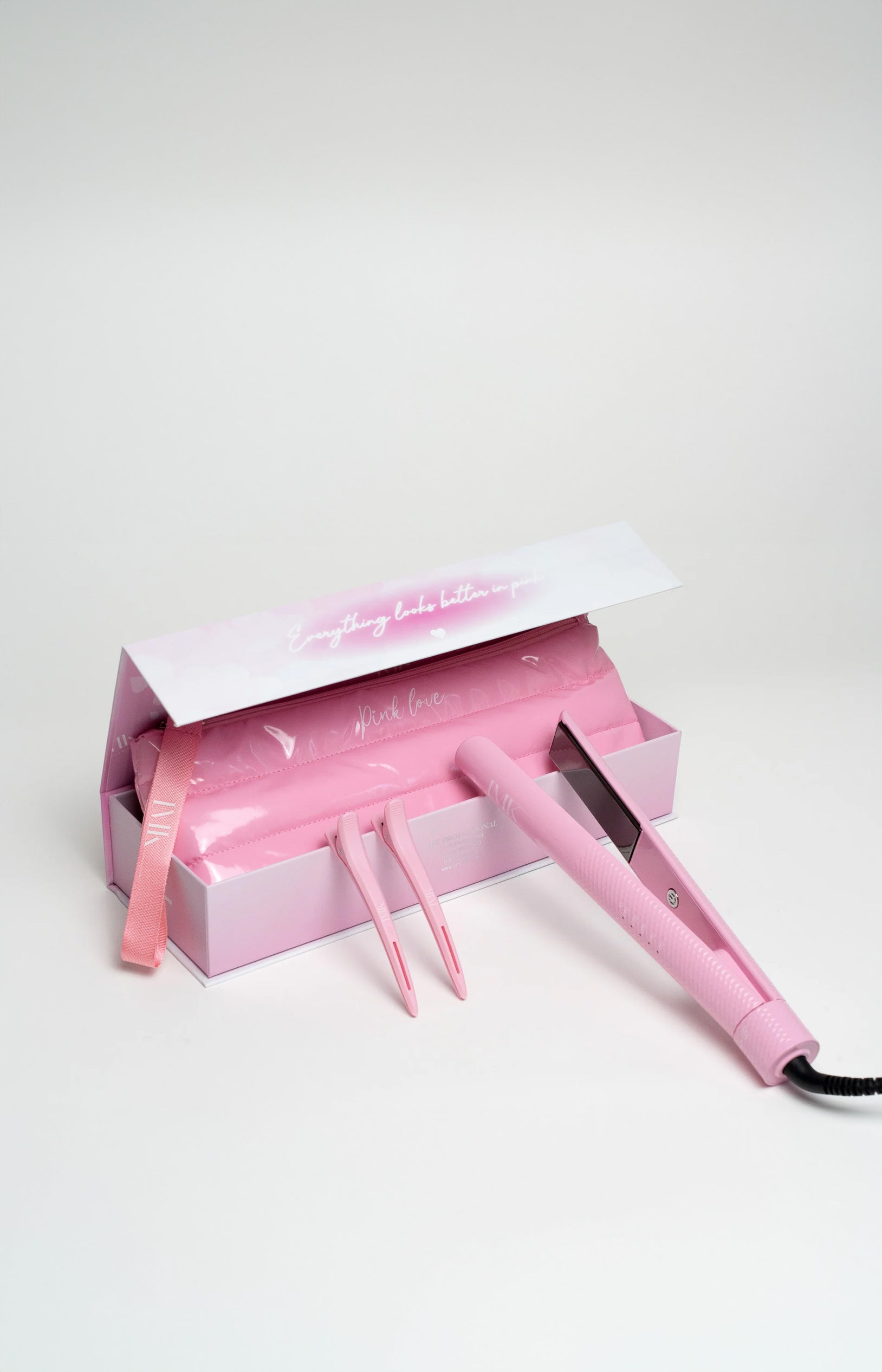 Lisseur professionnel & pinces -  Pink love
