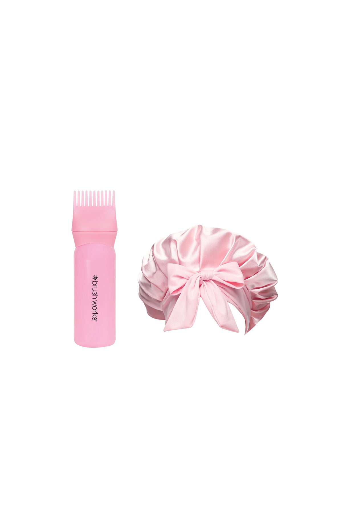 Applicateur d'huile & bonnet en satin - Rose - Cheveux