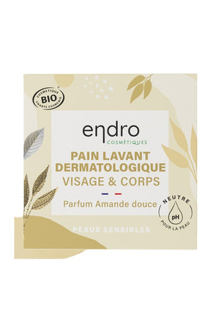 Pains lavant dermatologique bio - Amande douce - Visage & corps - 2 x 85 ml